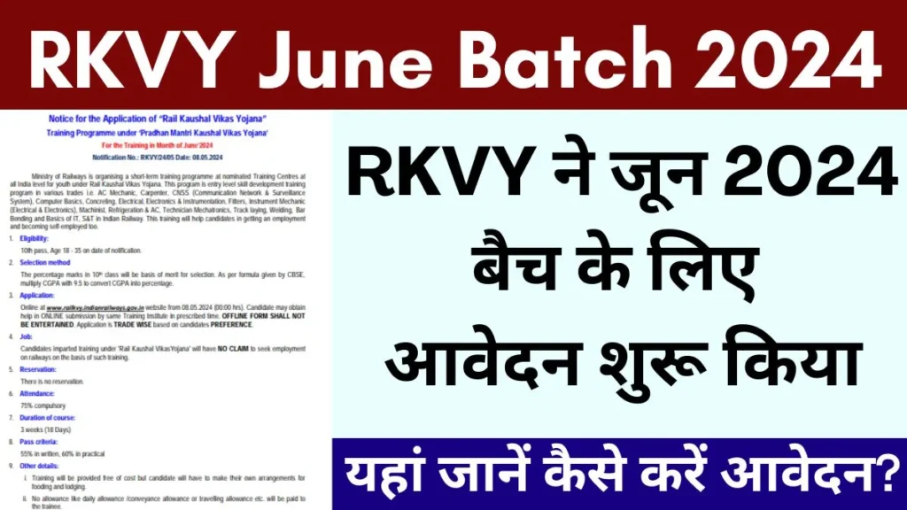 RKVY June Batch 2024 Online Apply